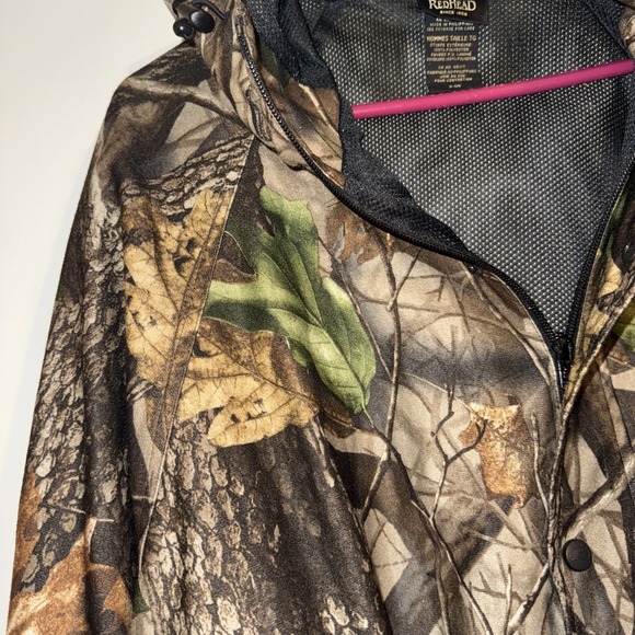 Redhead Realtree Hardwoods Camo Jacket Mens XL Full Zip Hooded Lightweight Coat - Picture 9 of 13